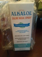 Alkalol Saline Nasal Spray With Essential Oils Refreshes With Eucalyptus,...