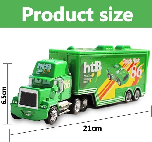 Disney Pixar Cars 86 Chick Hicks Mack Truck & Car 1:55 Diecast Toys Car Loose - Picture 4 of 14