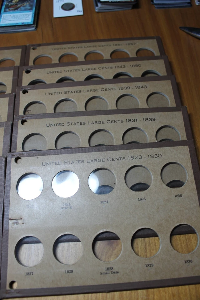 Meghrig винтажные монеты страницы для США большие центы No 1354A-J полный комплект! - Изображение 4 из 4