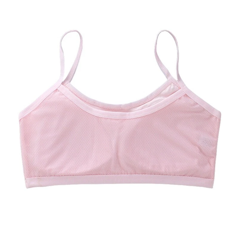 Paquete de 4 sujetadores de entrenamiento de algodón suave para niños y niñas ropa interior corta deportiva 10-15 años Foto 2 de 4