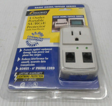 Fellowes Series 99013 1 Outlet Portable Surge Protector With Fax/Phone