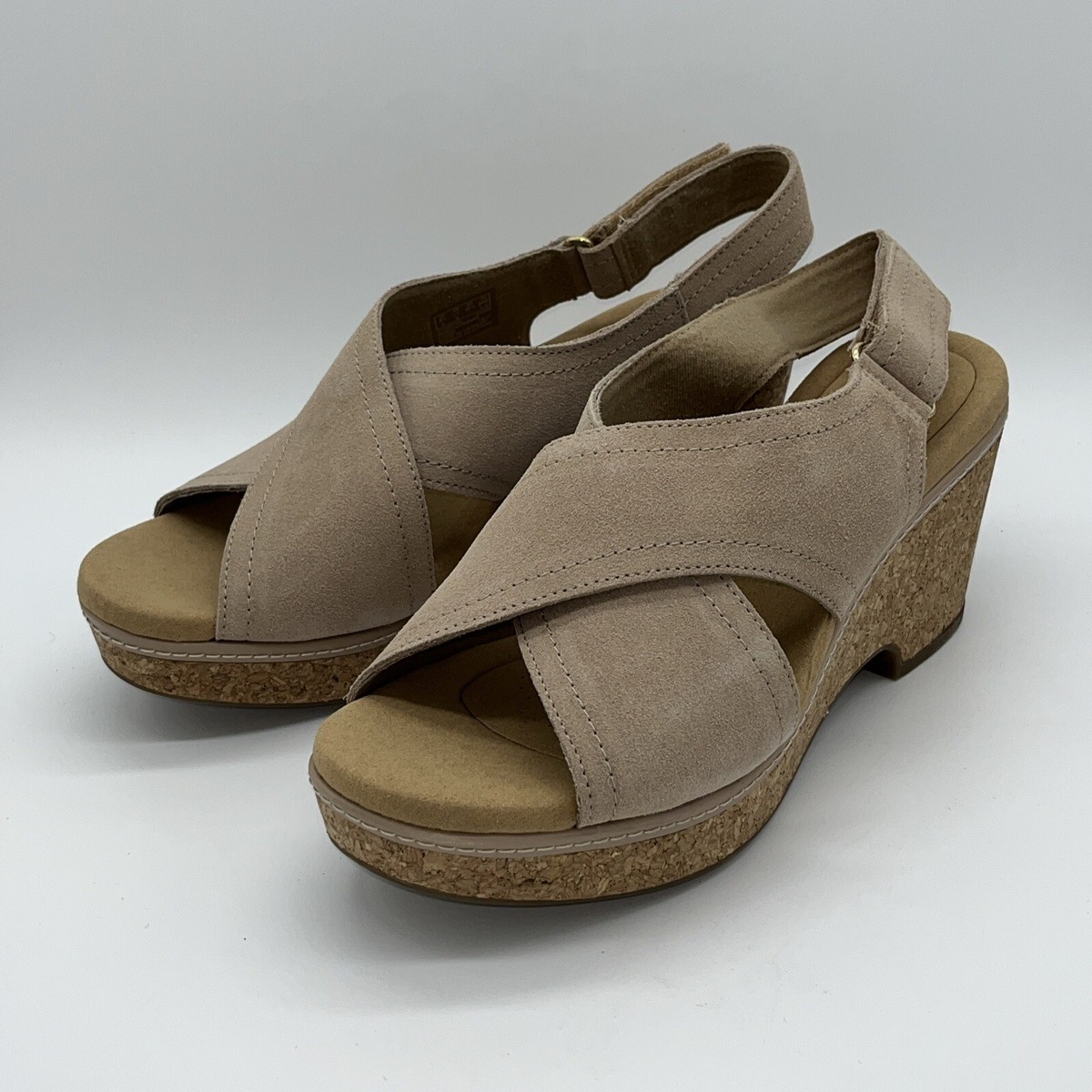 Clarks Giselle Cove Women's Sandal Wedge Heel in Sand (58200) Women's Size  11