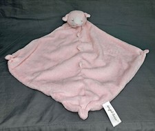 Angel Dear Pink Sleeping LAMB Bump Tabs Plush Lovey Security Blanket Knot Corner