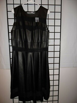 Women Black Faux Leather Dres ( Size 18/20) Ashley Stewart | eBay Women Black Faux Leather Dres ( Size 18/20) Ashley Stewart | eBay