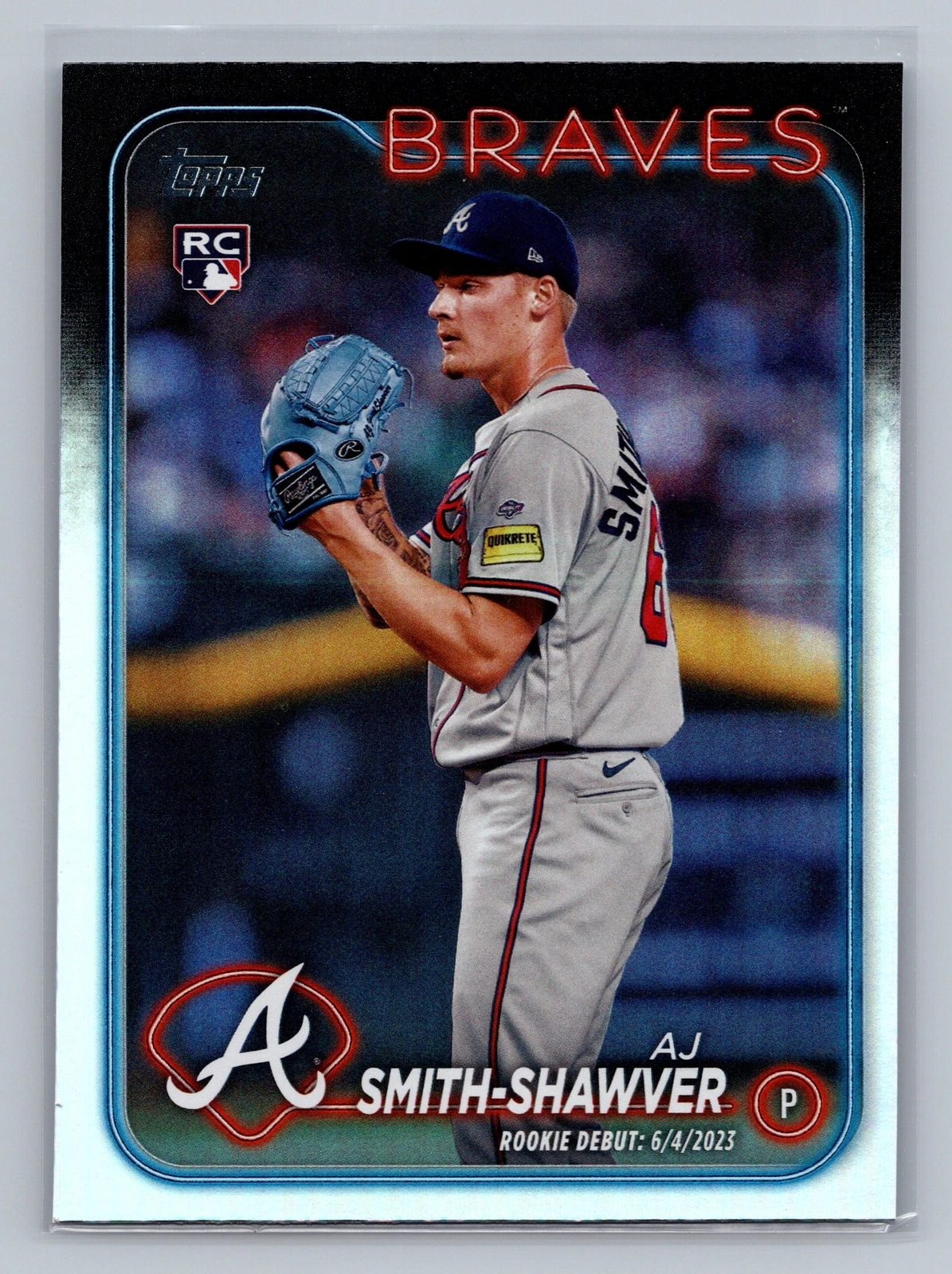 2024 Topps Update #US316 AJ Smith-Shawver Rainbow Foil