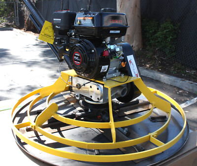 6.5HP 196cc Power Trowel Concrete Cement Floor Surface Finisher w/MetalFloat Pan