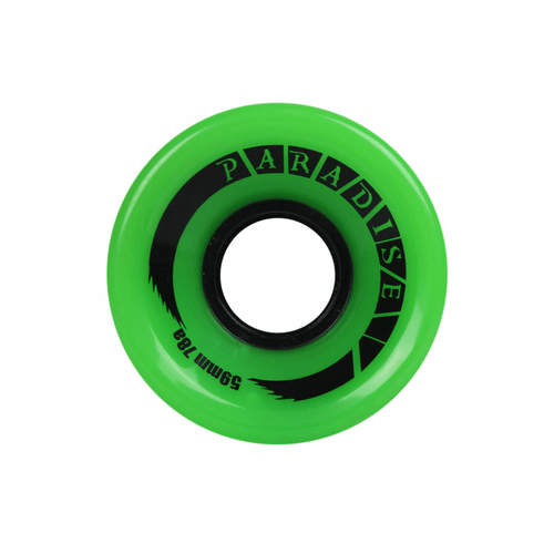 Paradise Skateboard Cruiser Wheels 59mm 78A Green - Picture 2 of 4