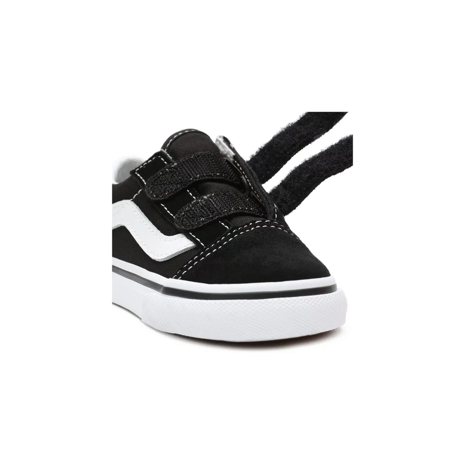VANS Old Skool V Negro/Blanco Niños Pequeños Zapatos de Skate Tenis Foto 4 de 4