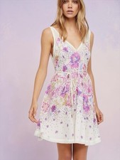 Free People Intimately Women’s Longwood All Mixed Printed Slip Dress Ivory XS