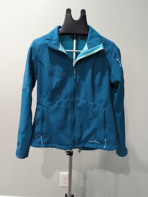 Eddie Bauer Women's Size M Teal Blue Active Jacket Full Zip Polyester Tech