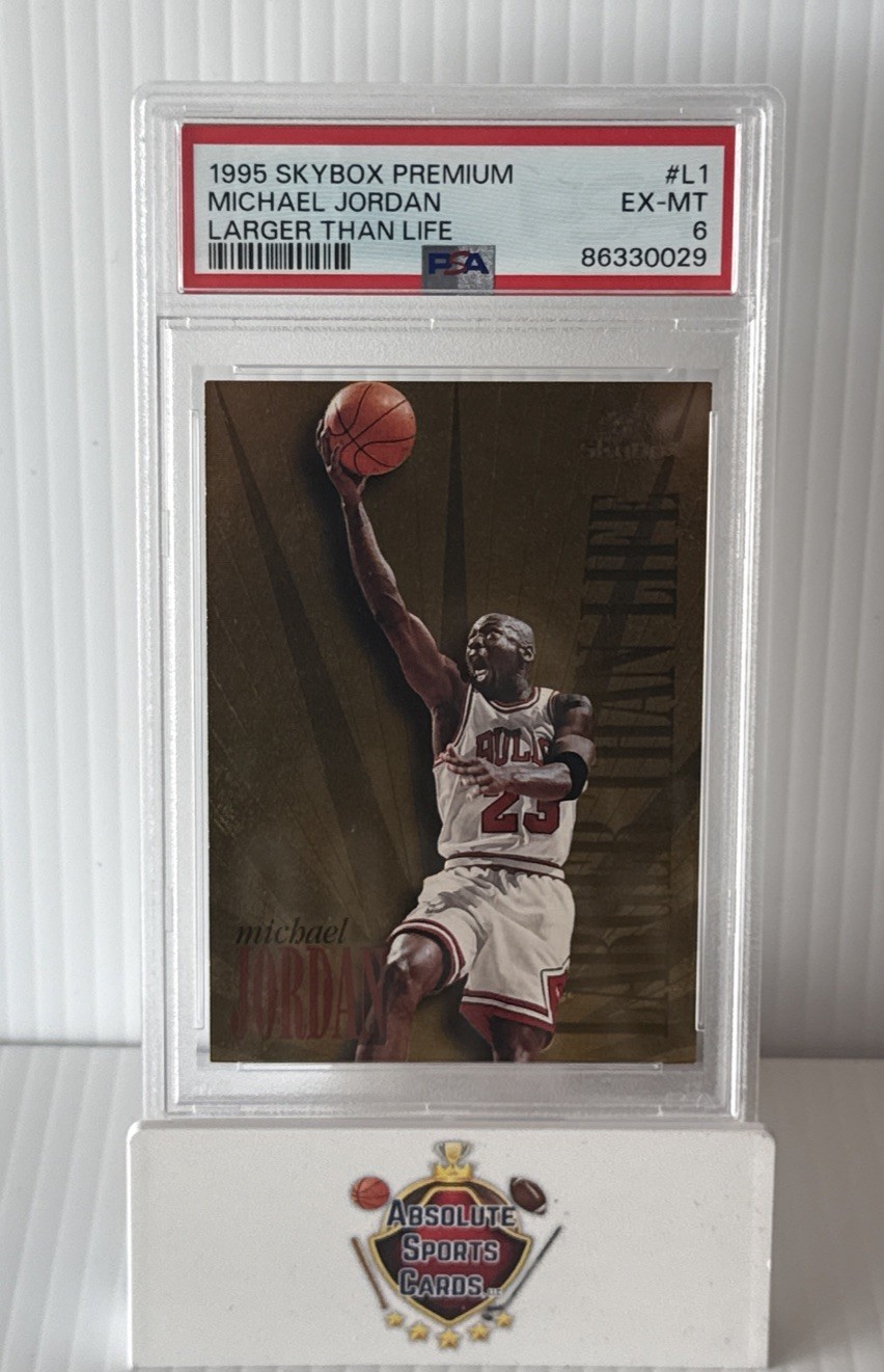 1995 Skybox Premium Larger Than Life - Michael Jordan #L1 PSA 6 EX-MT Bulls