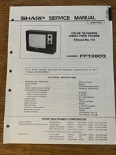 Sharp Service Manual FF13603 Television TV Repair Guide Book Sigma 7000 H2