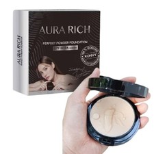 Base Aura Rich Powder UV 01 SPF50 nueva Permium Real PA++++ 15 g color compacto