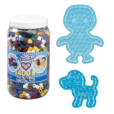 Hama Dose 1400 Maxi Bügelperlen + Pinguin + Hund