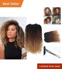 3pcs/pack Kinky Curl 12Inch Afro Kinky Twist Hair Crochet Braids Soft Synthet...