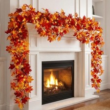 Fall Decorations for Home Maple Leaf String Lights Plug 11FT lighted fall leaf