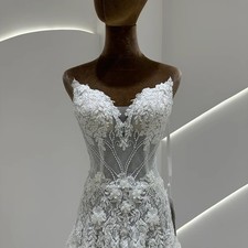 Sweetheart Beach A-Line Wedding Dresses For Bride Appliques Bridal Gown Ruffle