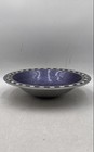Julia Knight Purple Sugar Plum Check Border Round 12" Salad Serving Bowl — photo 4