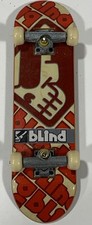 Vintage Tech Deck Blind Classic Skull Profile Logo Red Fingerboard Skateboard