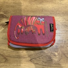 Laurel Burch Cat Feline Friends Clutch Wallet Purse Makeup Bag Pink Artsy
