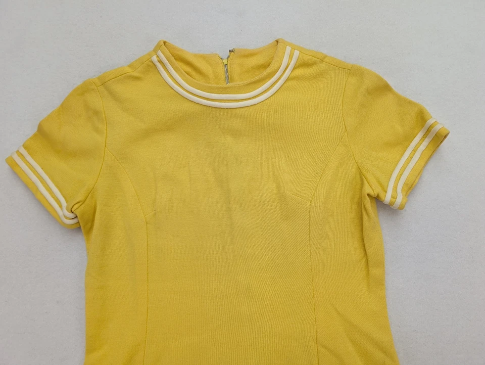 Vestido Para Mujer Vintage Años 60 70 Sears Amarillo Funda Mod Talla M Foto 3 de 4