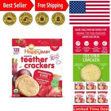 & Gluten-Free Baby Snacks - Delicious Strawberry & Beet Teething Wafers