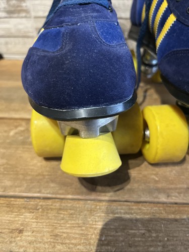 Vintage Blazer Roller Skates Size 9uk – Blue Yellow Quad Retro 80s Boxed - Picture 9 of 13