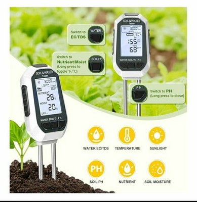 3 in1 4 In 1 Soil Water Moisture PH Light Temperature Test Tester Meter Garden