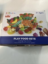 100 PCS Cutting Play Food Toy for Kids Kitchen, Pretend Food Toys for Toddler...