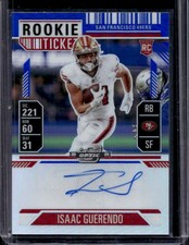 2024 Contenders Optic Isaac Guerendo Rookie Ticket Auto RC Blue Prizm #/75