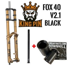 Cavalca una ruota 15 x 110 mm in un adattatore Fox40 Forcella V2 e asse King Pin - NERO