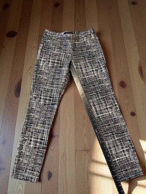 Amanda + Chelsea Women's Black And White Patterned Pants