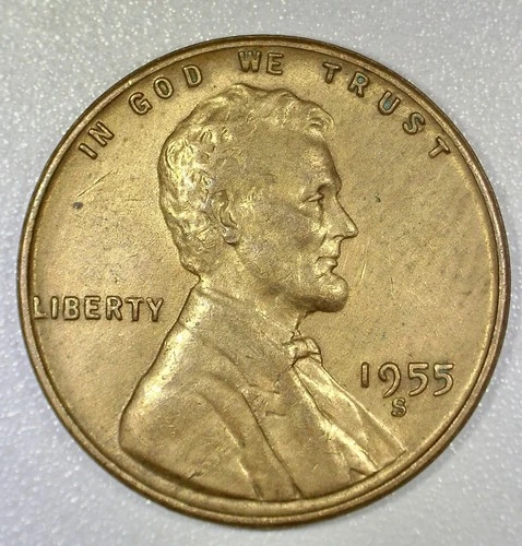 1955 S Lincoln Wheat Cent Penny. US COIN. Very Good Condition.