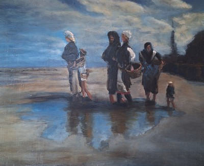 Original XL Ölgemälde Oil Paint Atlantik Normandie  Impressionismus Handgemalt 