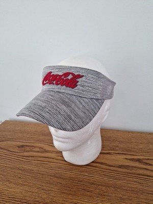 Coca Cola Visor Hat Top of the World Gray Heathered Strapback Cap 3D Logo