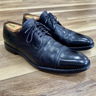 Bally Switzerland Leather Cap Toe Oxford Dress Shoe, Black, 10.5 D