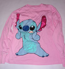 Disney Lilo  Stitch Long Sleeve Shirt Girls Size S Pink