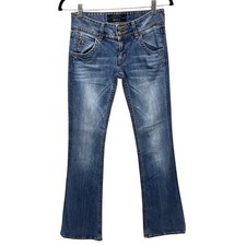 Hudson Beth Baby Bootcut Jeans Medium Wash Flap Pocket Size 25 Made in USA