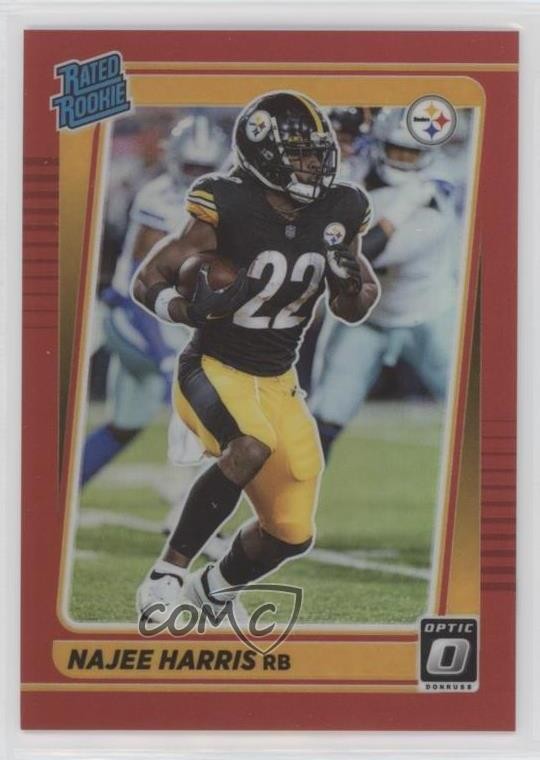 2021 Panini Donruss Optic Rated Red Prizm 77/99 Najee Harris #213 Rookie RC b8h