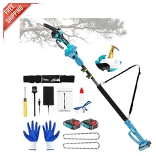 16 FT Maximum  Pole Saw with Adjustable 180° Angle & Safety Gear Included