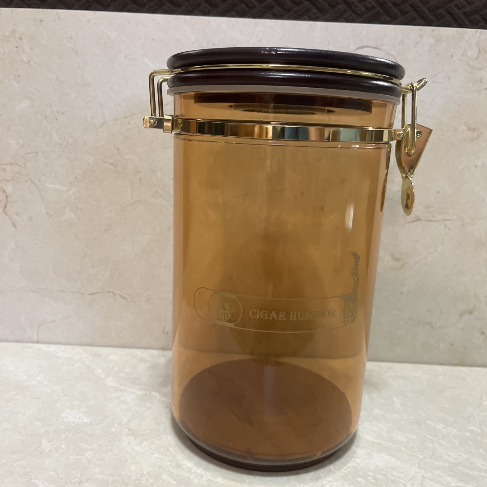 VTG Abbey Cigar Humidor, Acrylic Cigar Jar Humidifier
