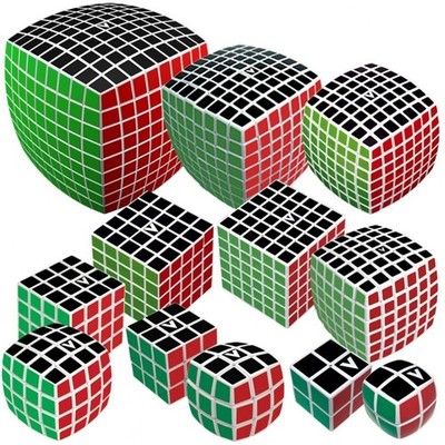 3x3 4x4 5x5 7x7 V cube twisting Pro Cube Puzzles:  Pillov Curved or Flat