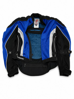 Joe Rocket Phoenix Mesh Motorcycle Riding Jacket Blue Black Armored Men s XS