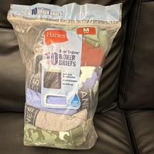 Hanes Boys Tagless Breathable Boxer Briefs 10Pk Multicolor Camo M 8-10