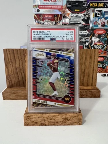 Jayden Daniels 2024 Panini Absolute Red White Blue Kaleidoscope ROOKIE RC PSA 10