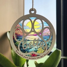 Rainbow bridge pet, sun catcher, suncatcher pet memorial, personalized name, dog