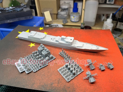 3DPrinted 1/700/1250/2000 Chinese Type 052B guided-missile destroyer Unpainted
