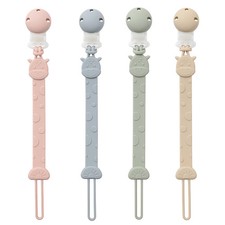 Silicone Pacifier Clip Holder BPA Free One Piece Baby Dummy Strap