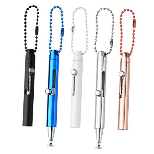 5-Pack Stylus Pens for Touch Screens - Black, White, Blue, Silver, Rose Gold-image