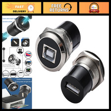 2PCS USB B to A Panel Mount Connector, USB 2.0 Female Solderless Adapter for Pri